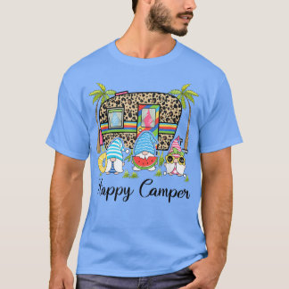 Camiseta Funny Happy Gnome Camper Cute For Kids Women Men 