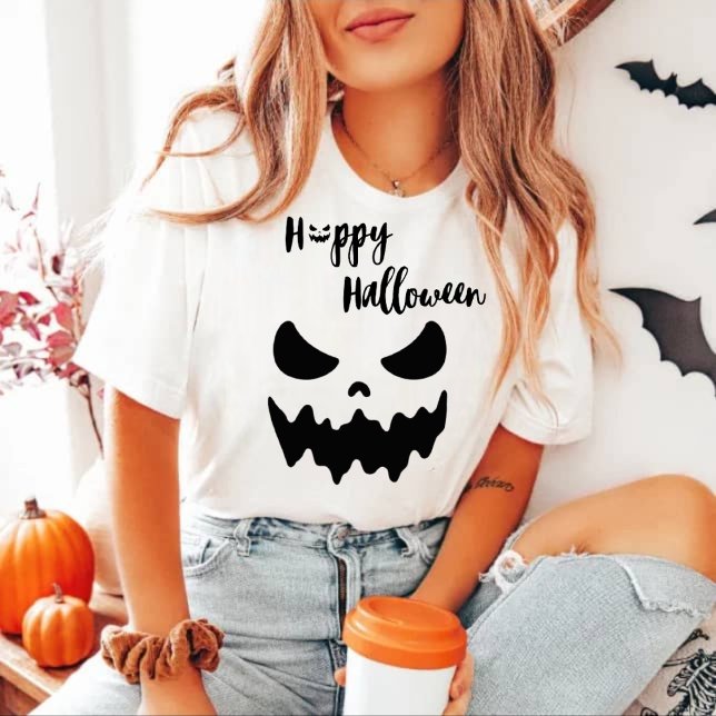 Camiseta Funny Happy Halloween,Spooky Season,Scary Season. (Criador carregado)