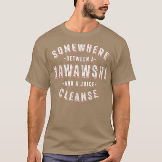 Camiseta Funny Hawawshi e um Juice Cleanse Hawwaoshi Vegan