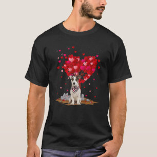 Camiseta Funny Heart Shape Jack Russell Terrier Dog Valenti