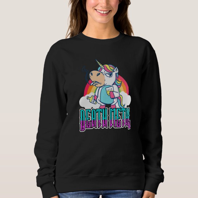 Camiseta Funny Heavy Metal Unicorn (Frente)