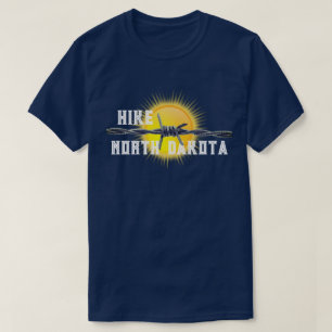 Camiseta Funny Hike "your state" e Barbed Wire