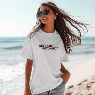 Camiseta Funny hiking shirt Disconnect to Reconnect black