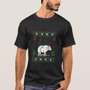 Camiseta Funny Hippo Amadurece Santa Hat Feio Suor de Natal