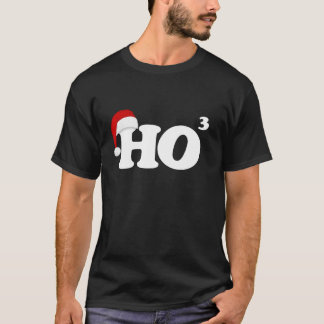 Camiseta Funny HO Cubed Christmas Santa Hat Holiday Math De