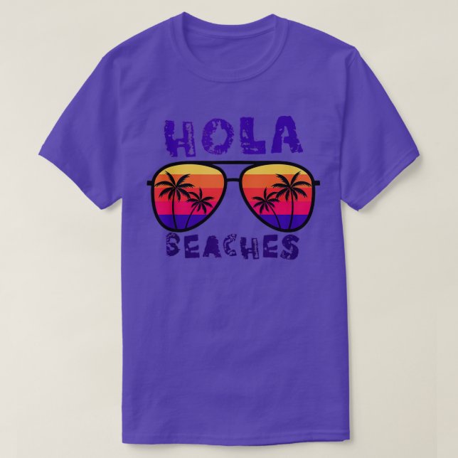Camiseta Funny Hola Bebe Vaga de Cruzeiro de Óculos de Verã (Frente do Design)