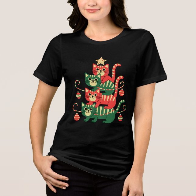 Camiseta  Funny Holiday Cat Lovers Gift (Frente)