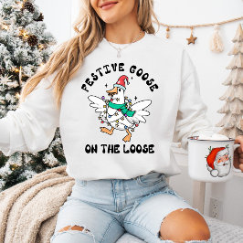 Camiseta Funny Holiday Festive Goose on the Loose