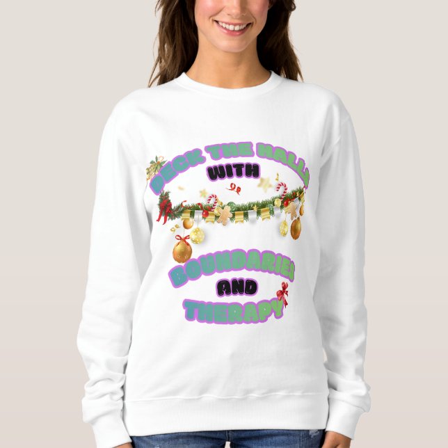 Camiseta funny Holiday sweatshirt (Frente)