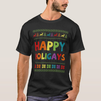 Camiseta Funny Holigays Rainbow Party Gay Christmas LGBT Xm