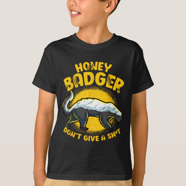 Camiseta Funny Honey Badger Don't Give A Sh-t Novelty Honey (Frente)