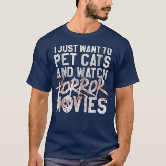 Camiseta Funny Horror Movie Fan  Halloween Cat Lover Gift 2