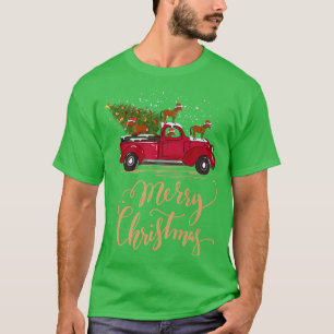 Camiseta Funny Horse Driving Christmas Tree Truck Horse Chr