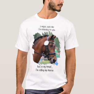 Camiseta Funny Horse Riding - Pista de Cavalo Equestre