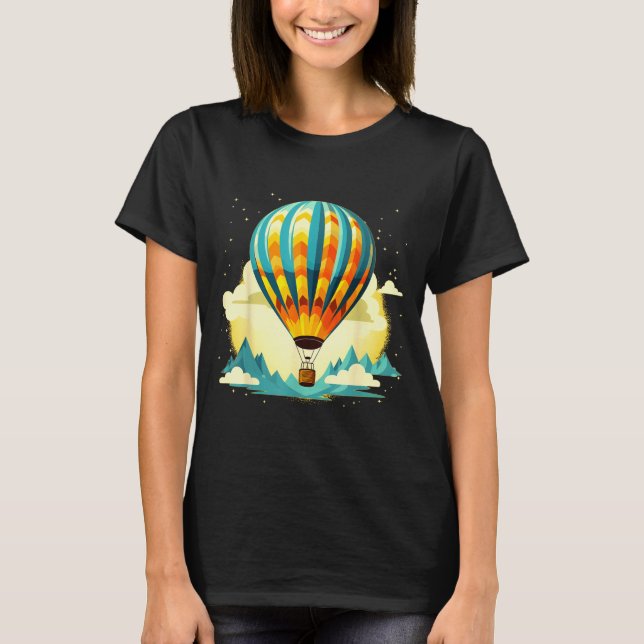 Camiseta Funny Hot Air Balloon For New Adventures Lovers  (Frente)