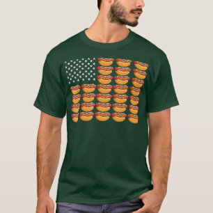 Camiseta Funny Hot Dog American Flag Patriótico 4º
