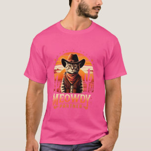 Camiseta Funny Howdy Meme Wild West Cowboy Hat Meowdy Partn