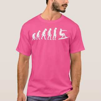 Camiseta Funny Human Surfing Evolution Surfer Wave Beach Su