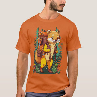 Camiseta Funny Humboldt Marten Camping Hiperligação