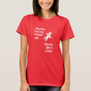 Camiseta Funny humor. Voodoo Doll dia das bruxas
