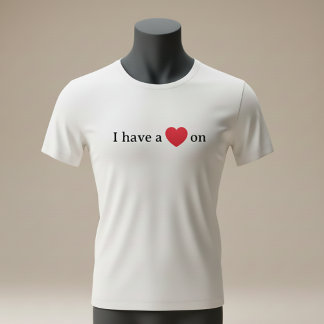 Camiseta Funny “I Have a Heart On” Pun