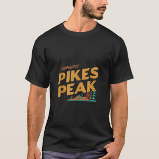 Camiseta Funny I Survived Pikes Peak Retro Colorado Bigfoot