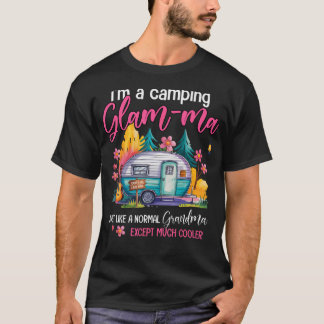 Camiseta Funny I'M A Camping Glam-Ma Camper Campfire Campin