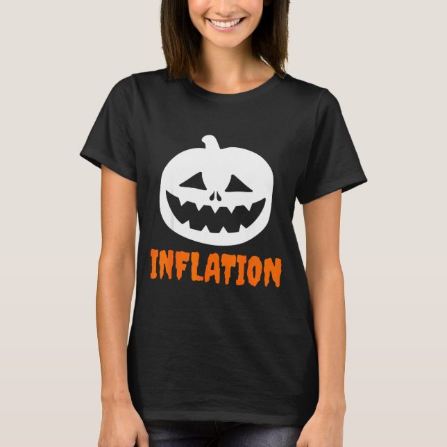 Camiseta Funny Inflation Halloween Costume Couple Matching  (Frente)