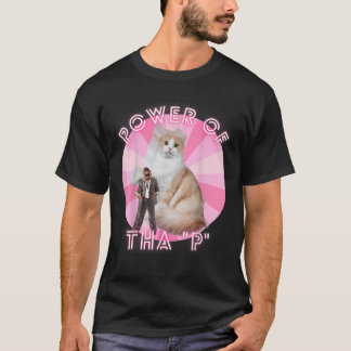 Camiseta Funny Ironic Cat Meme Hip hop Streetwear Power Of 