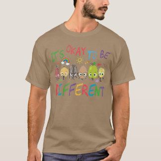 Camiseta Funny Its Ok to Be Different Appleeacher Autism Aw