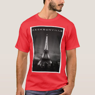 Camiseta Funny Jacksonville FL Eiffel Tower Wong Nome da ci