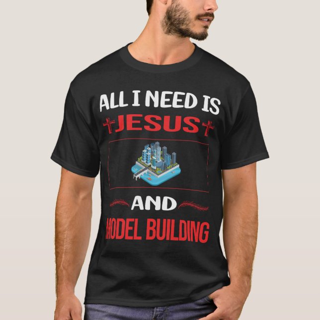 Camiseta Funny Jesus Model Building (Frente)