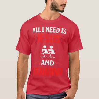 Camiseta Funny Jesus Rowing Row Rower