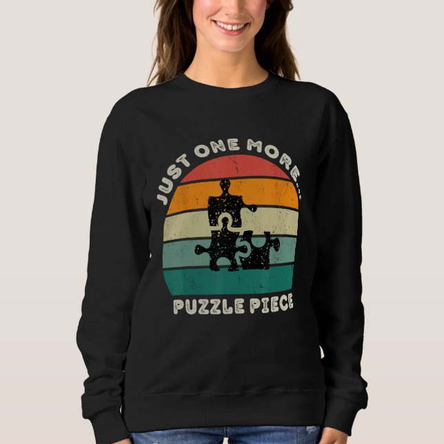 Camiseta Funny Jigsaw Puzzle, JUST ONE MORE... (Frente)