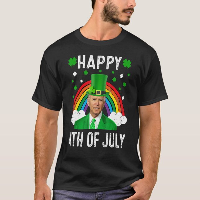 Camiseta Funny Joe Bi Den Feliz Dia de São Patrício 4 De Ju (Frente)