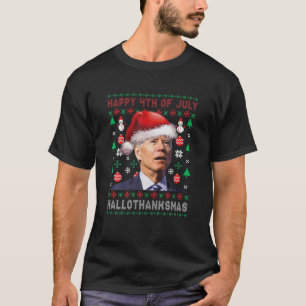 Camiseta Funny Joe Biden Confusa 4 De Julho Feliz HalloGraç