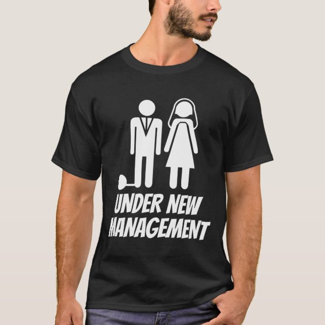 Camiseta Funny Just Married , Fun Newlywed Gag For Men  (Frente)