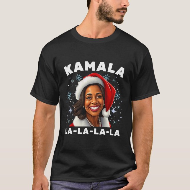 Camiseta Funny Kamala Harris 2024 Natal Comma La Men Wo (Frente)