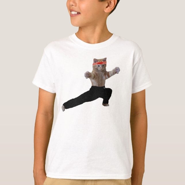 Camiseta Funny Karate Kitten (Frente)