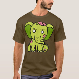 Camiseta Funny Kawaii Elephant Zombie Halloween Cute Monste