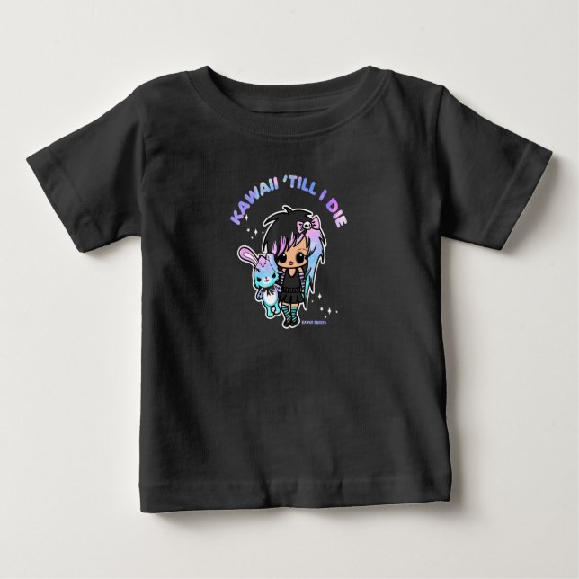 Camiseta Funny Kawaii Pastel Gótico Emo Gothic Chibi Anime  (Frente)