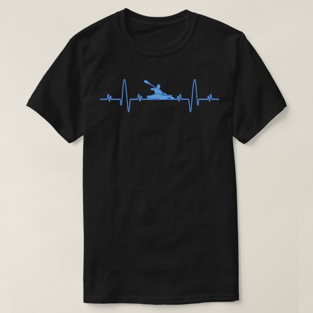 Camiseta Funny Kayaking Heartbeat Legal Canoé Barco Kaya (Frente do Design)