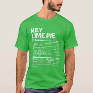 Camiseta Funny Key Lime Pie Nutrition Facts Thanksgiving Fo