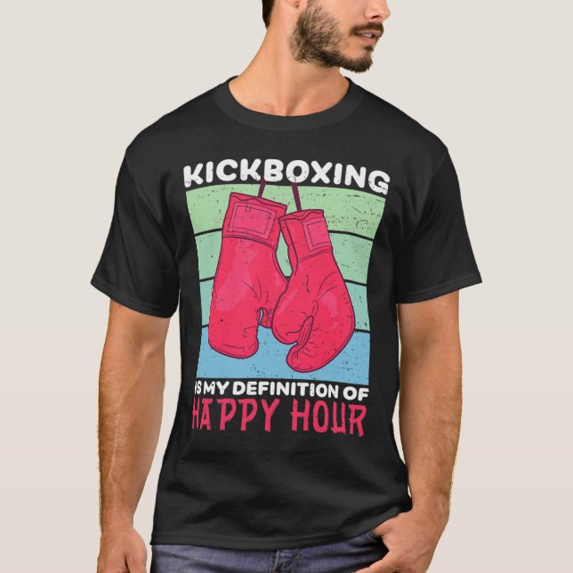 Camiseta Funny Kickboxing Is Happy Hour Women Gym Workout B (Frente)