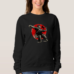Camiseta Funny Kung Fu Cat Karate Lutando Artes Marciais