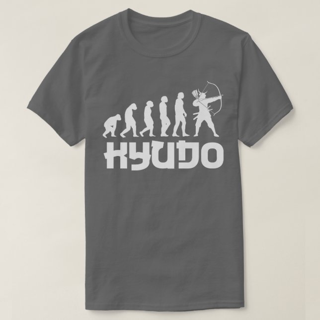 Camiseta Funny Kyudo Evolution Design Archery Japonês Samu (Frente do Design)