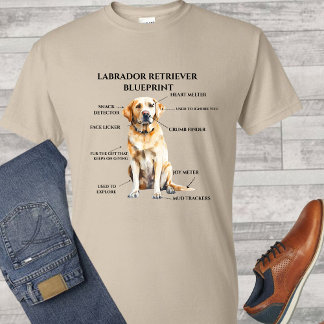 Camiseta Funny Labrador Retriever Blueprint