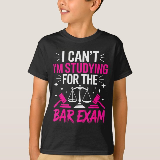Camiseta Funny Law School Student Gift - Can't Studying For (Frente)
