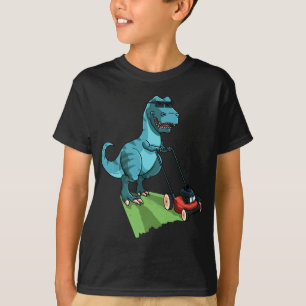 Camiseta Funny Lawn Mower T-Rex Trator Remando Presente Par