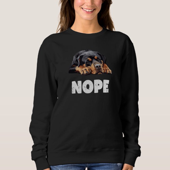 Camiseta Funny Lazy Rottweiler Dog Nope (Frente)